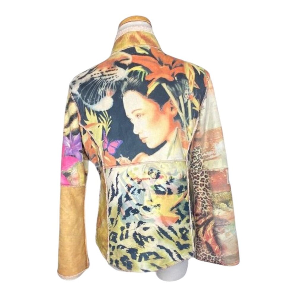 Alberto Makali Multicolor Jungle Safari Print Jacket S - Picture 3 of 11